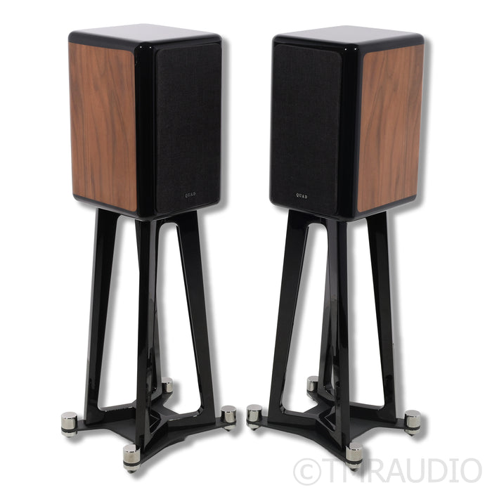 Quad Revela 1 Bookshelf Speakers; Stands