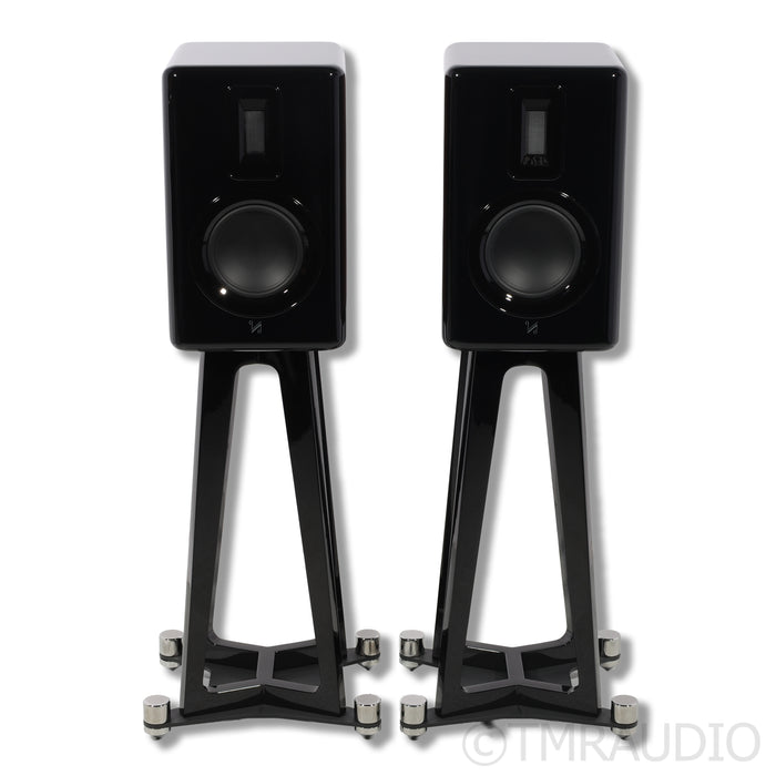 Quad Revela 1 Bookshelf Speakers; Stands