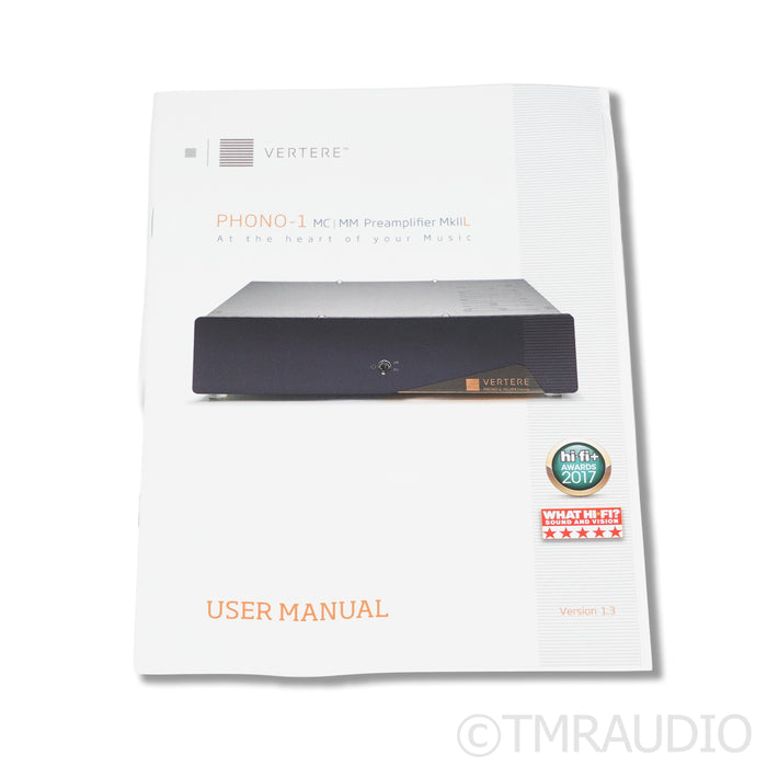 Vertere Acoustics Phono 1 MKII MM/MC Phono Preamplifier