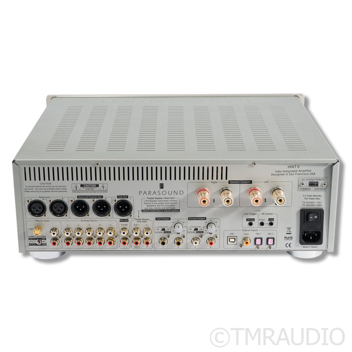 Parasound Halo HINT 6 Integrated Amplifier; Built-In DAC; MM/MC Phono