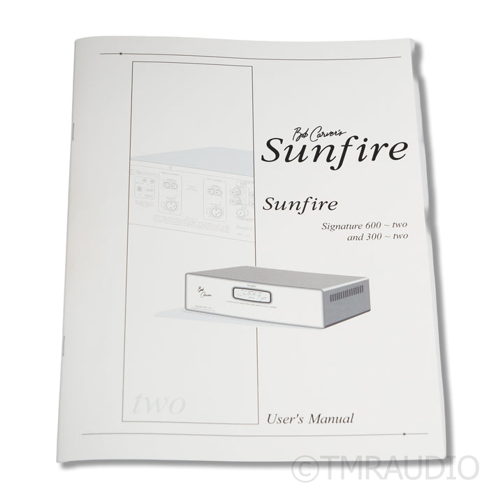 Sunfire Signature 600-TWO Power Amplifier