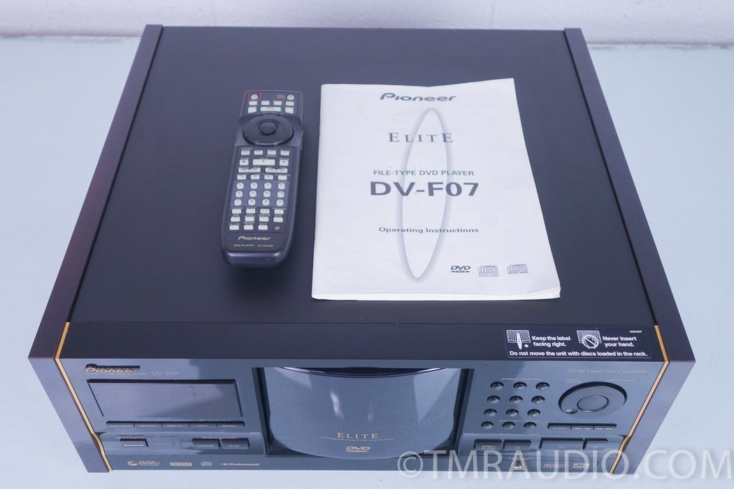 Pioneer Elite DV-F07 DVD 301 CD/DVD CD-R VCD Player w/Remote Excellent Condition