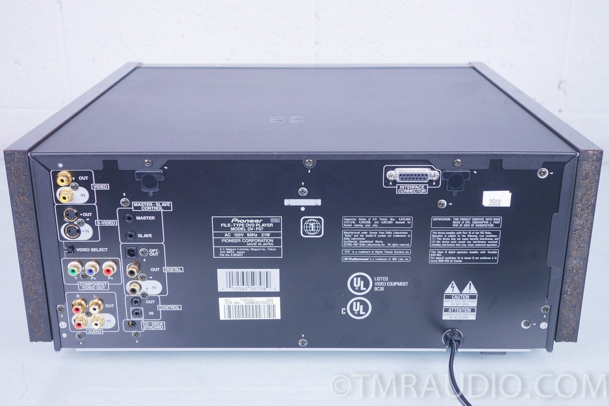 Pioneer Elite DV-F07 DVD 301 CD/DVD CD-R VCD Player w/Remote Excellent ...