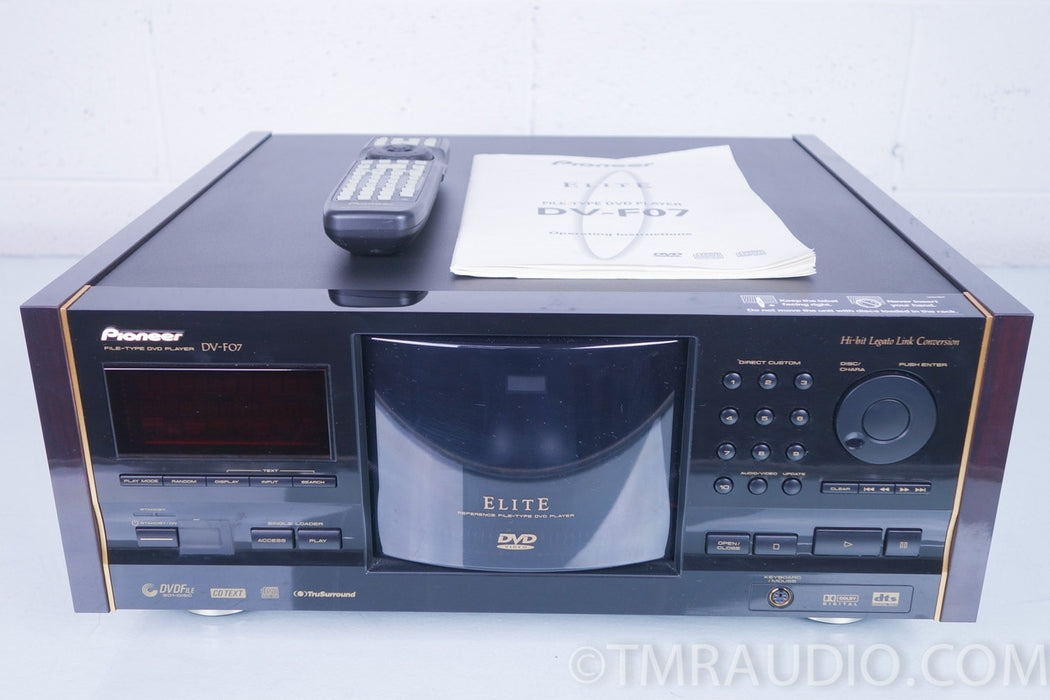 Pioneer Elite DV-F07 DVD 301 CD/DVD CD-R VCD Player w/Remote Excellent Condition