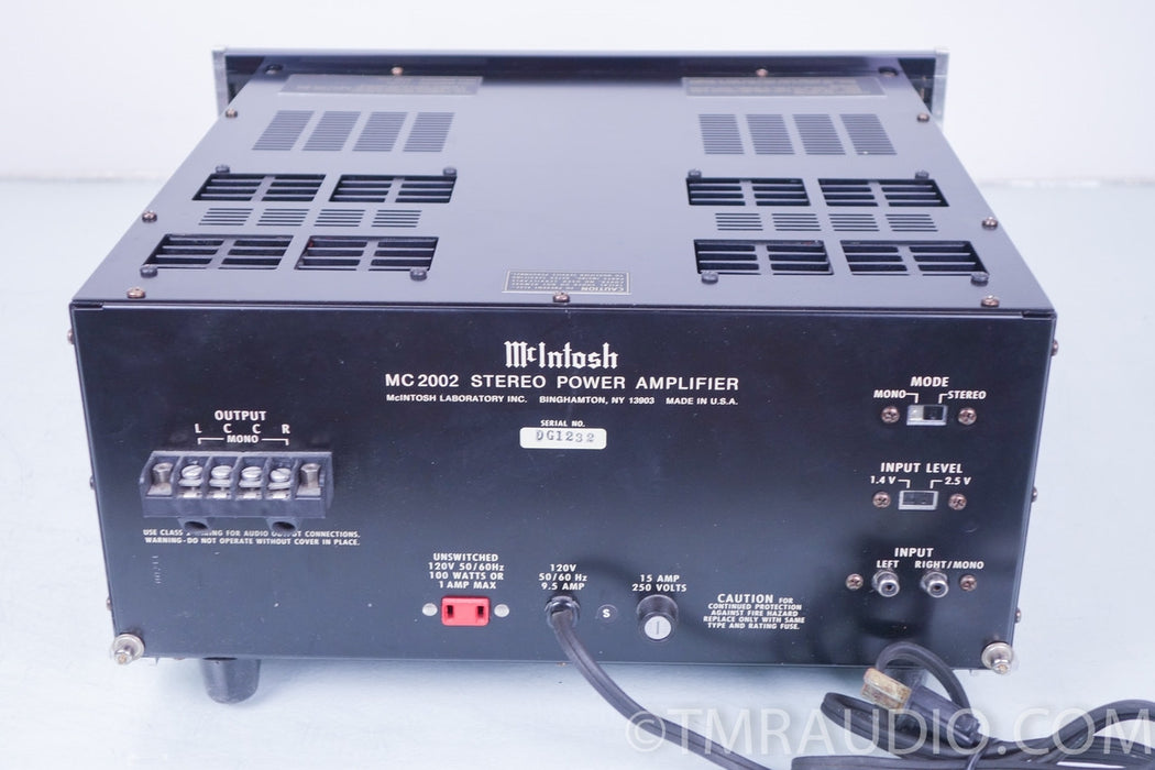 McIntosh MC 2002 Stereo Power Amplifier in Factory Box