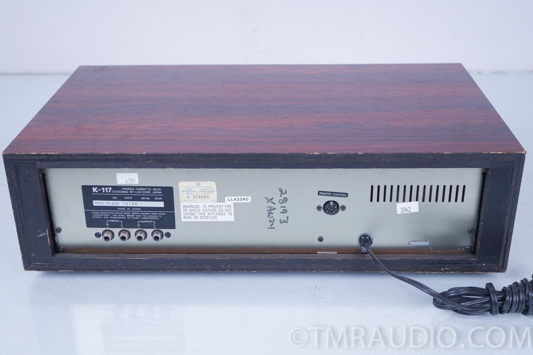 Luxman K-117 Stereo Cassette Deck / Tape Recorder