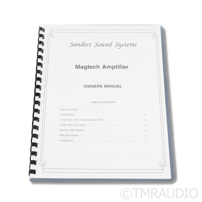 Sanders Sound Systems Magtech Power Amplifier