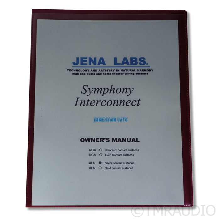 Jena Labs Symphony XLR Cables; 1m