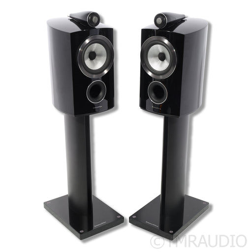 B&W PM1 Bookshelf Speakers; PM-1; Mocha Gloss Pair with Stands