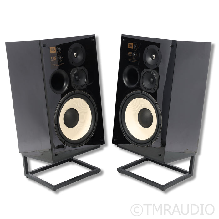 JBL L100 Classic Bookshelf Speakers; Stands