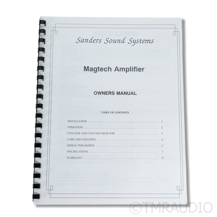Sanders Sound Systems Magtech Power Amplifier