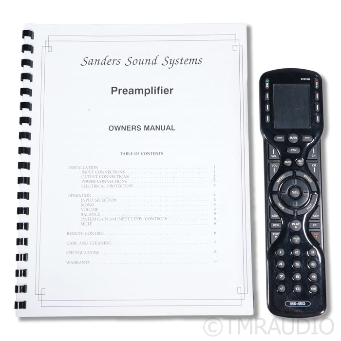 Sanders Sound Systems Preamplifier; MM/MC Phono