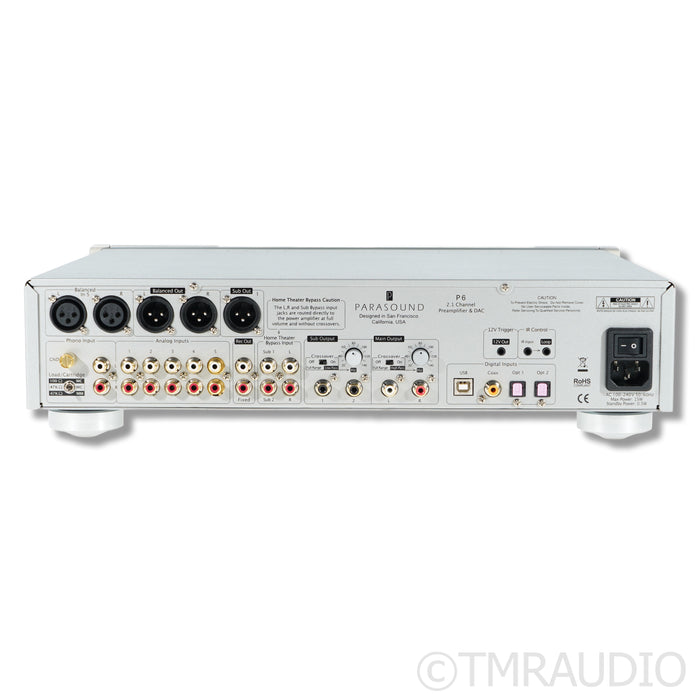 Parasound Halo P6 Preamplifier; Built-In DAC; MM/MC Phono