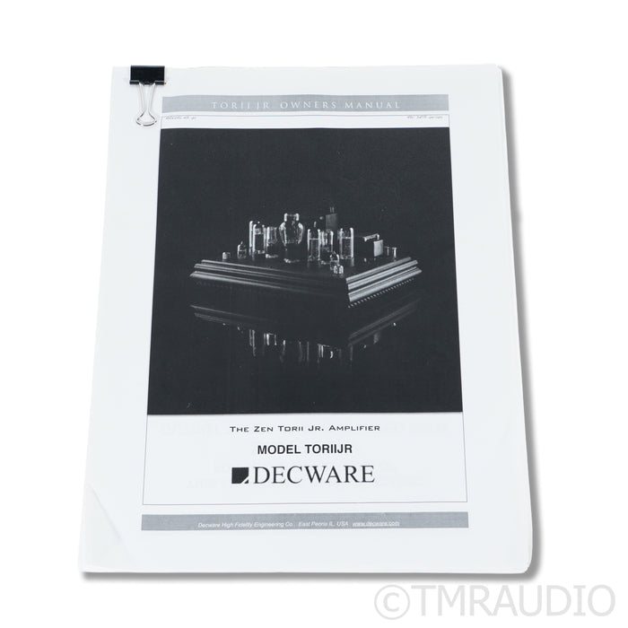 Decware Audio Torii Jr Gen 1 Tube Power Amplifier
