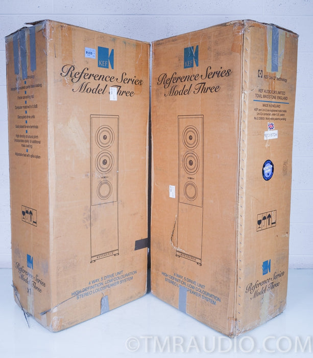 Kef Reference Model Three Floorstanding Speakers in Factory Boxes