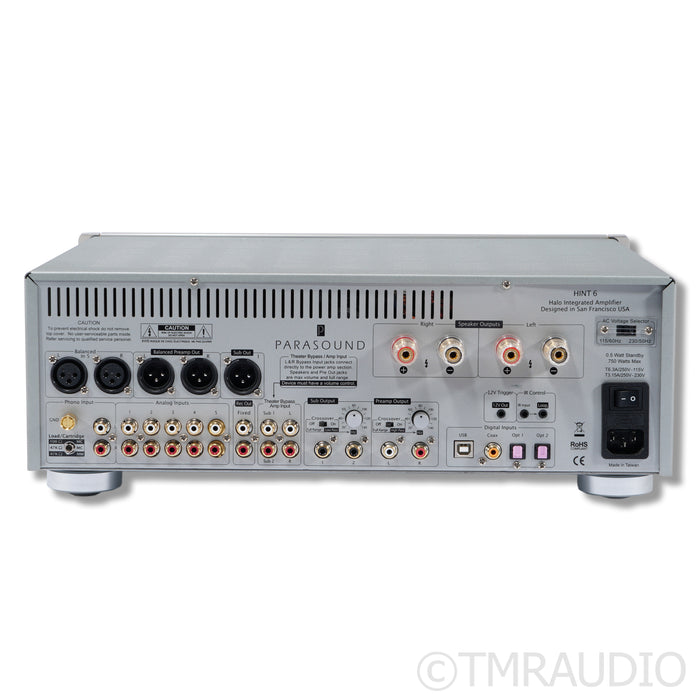 Parasound Halo HINT 6 Integrated Amplifier; Built-In DAC; MM/MC Phono