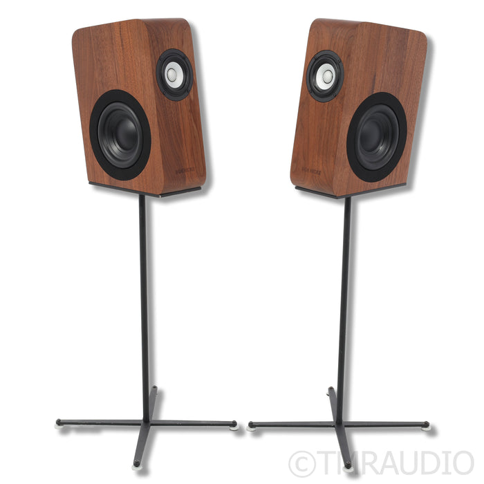 Boenicke W5 Bookshelf Speakers; Stands