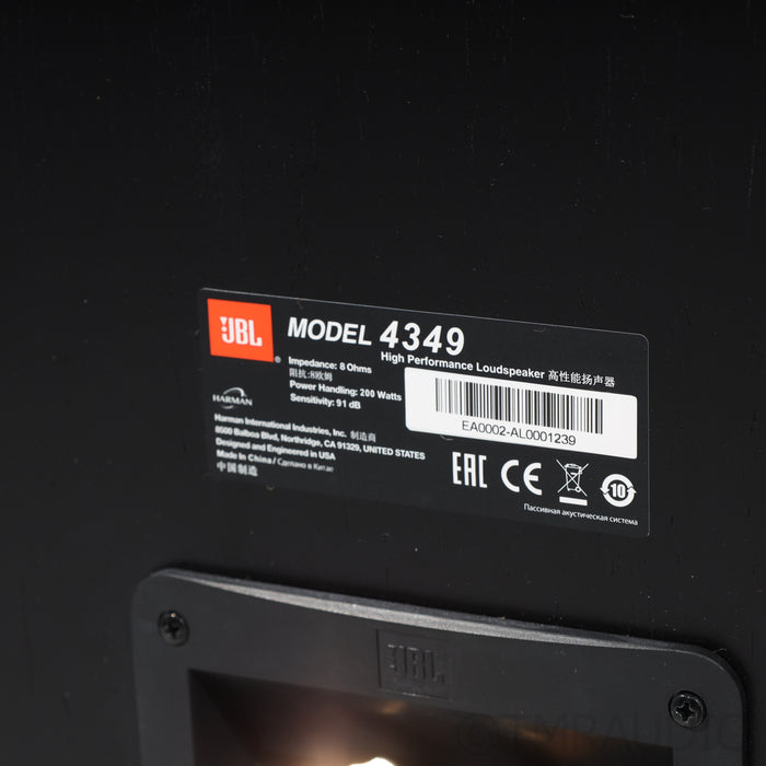 JBL 4349 Bookshelf Speakers; Stands