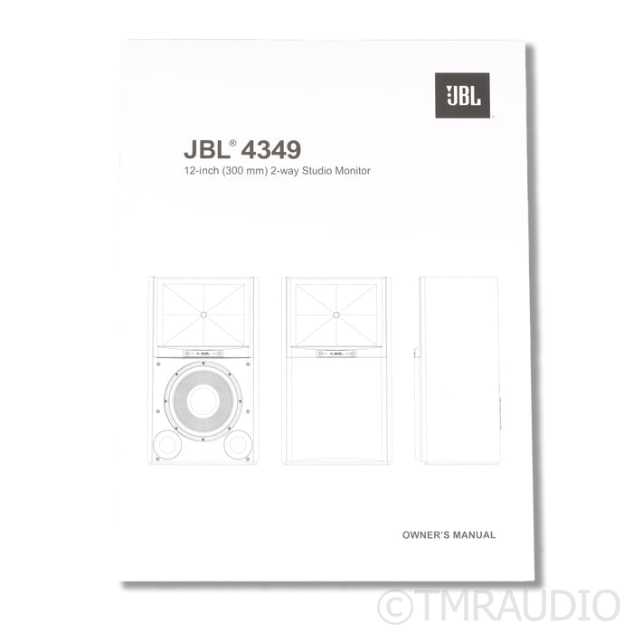 JBL 4349 Bookshelf Speakers; Stands