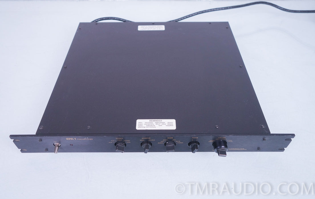 Kinergetics KPA-1 Stereo Preamplifier w/ Phono Stage & Outboard Power Supply