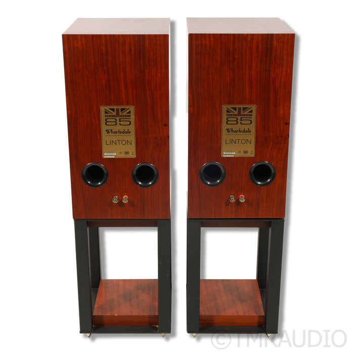 Wharfedale Linton 85th Anniversary Bookshelf Speakers; Stands