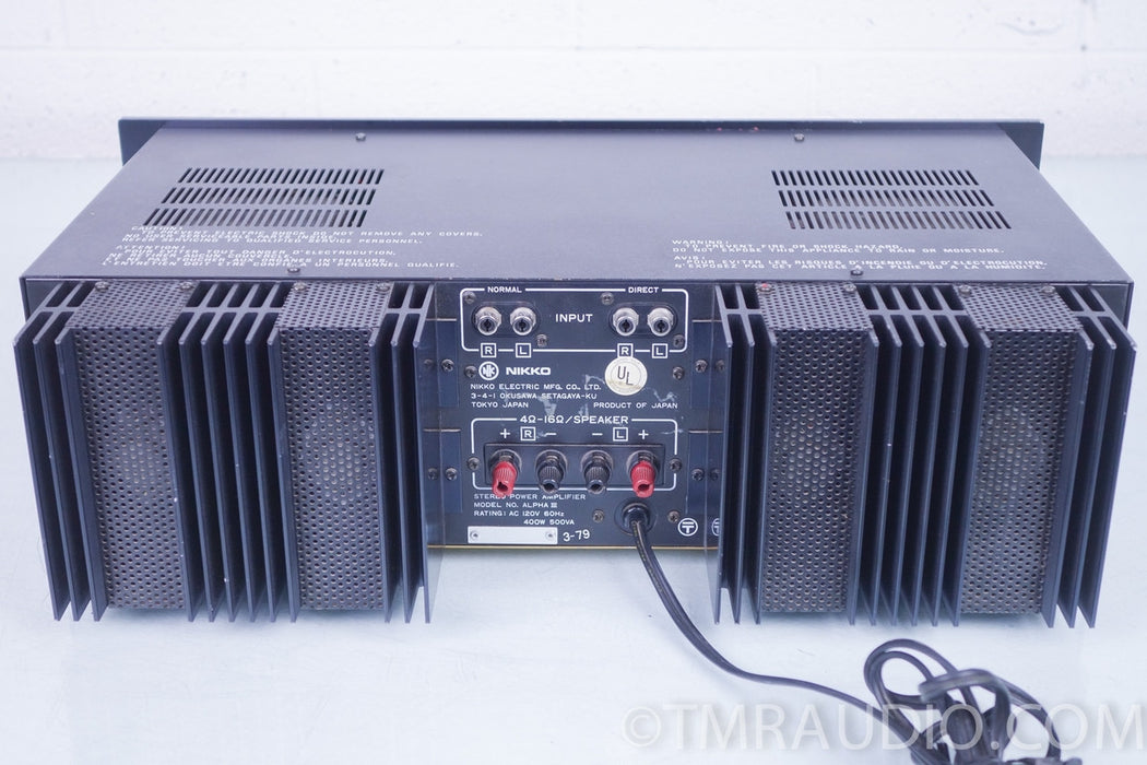 Nikko Alpha III Stereo Power Amplifier