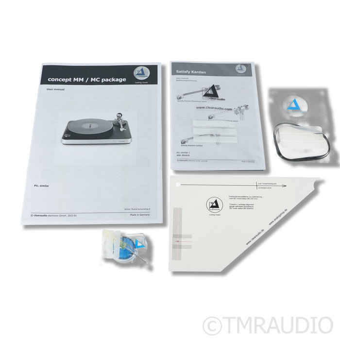 Clearaudio Concept Wood AiR Belt Drive Turntable; Concept MM Cartridge(Open Box)