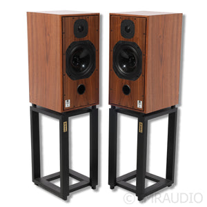Harbeth C7ES-3 XD Bookshelf Speakers; Walnut; Ton Trager Stands