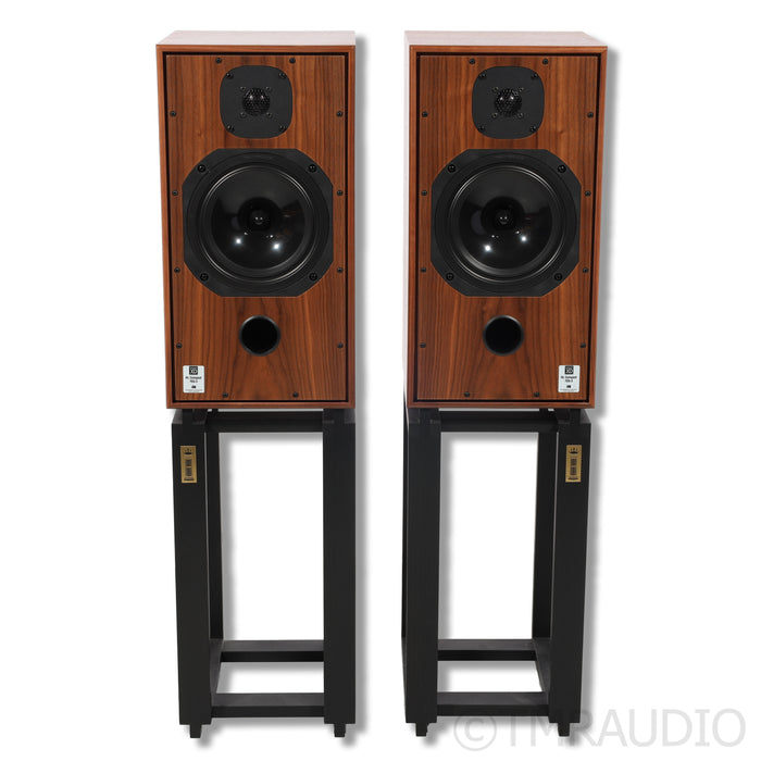 Harbeth C7ES-3 XD Bookshelf Speakers; Walnut; Ton Trager Stands