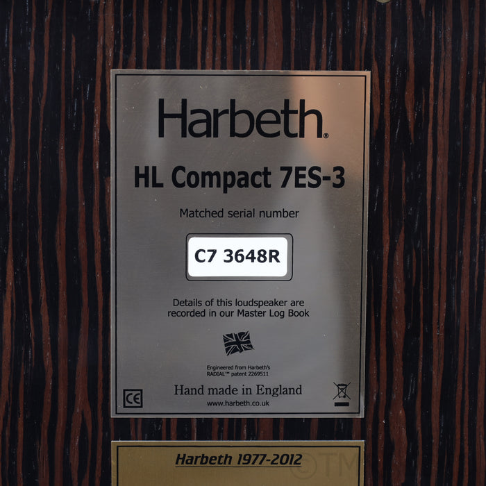 Harbeth Compact 7ES-3 35th Anniversary Bookshelf Speakers