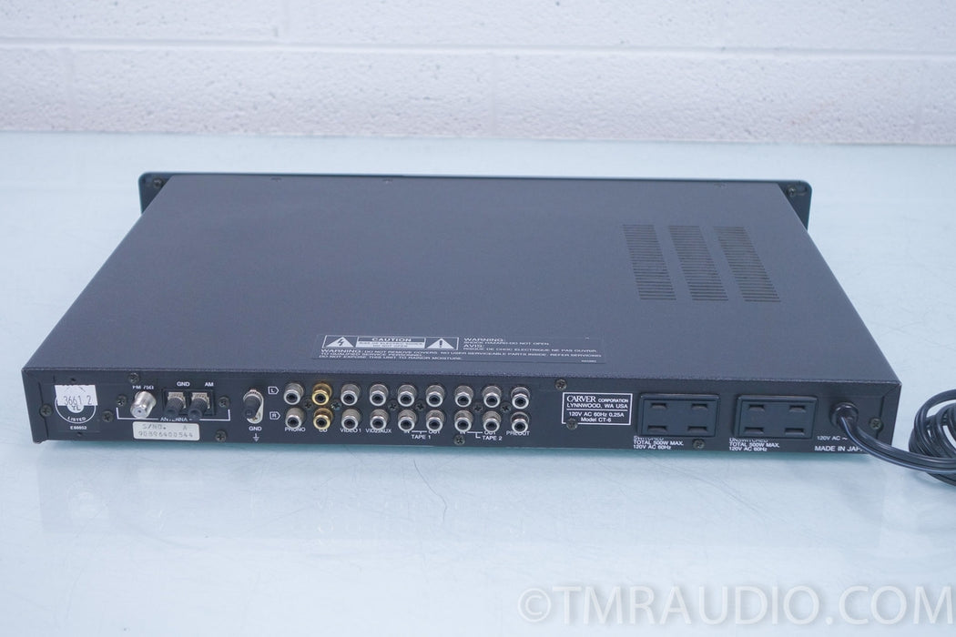 CARVER CT-6 PREAMPLIFIER CONTROL AMPLIFIER AM / FM TUNER SONIC HOLOGRAPHY