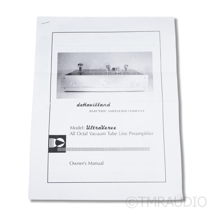 DeHavilland UltraVerve Tube Preamplifier