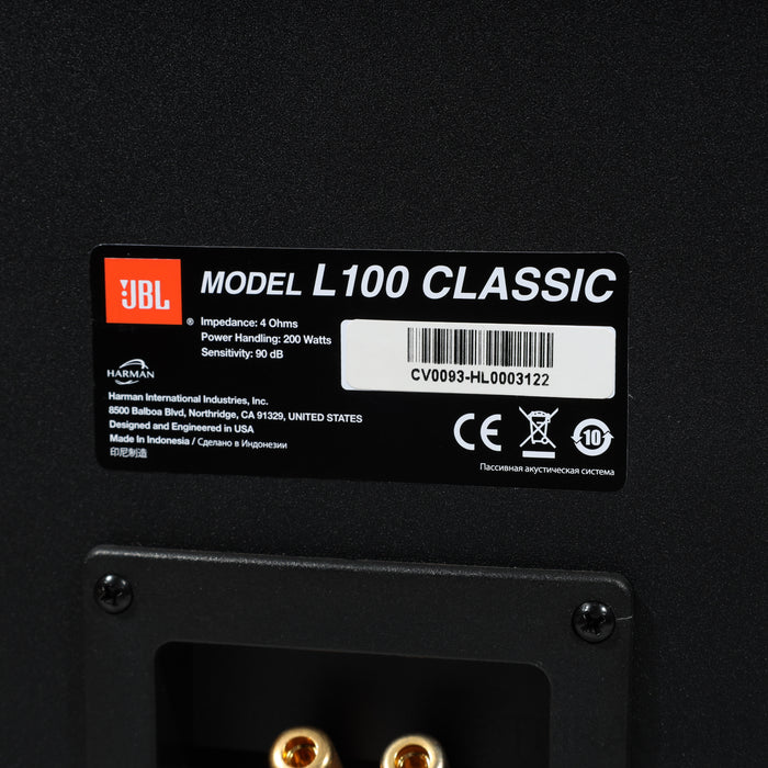 JBL L100 Classic Bookshelf Speakers; Stands