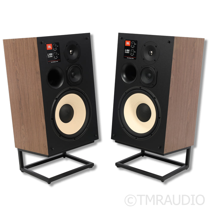 JBL L100 Classic Bookshelf Speakers; Stands