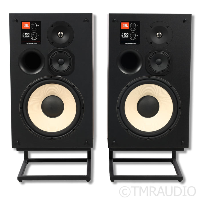 JBL L100 Classic Bookshelf Speakers; Stands