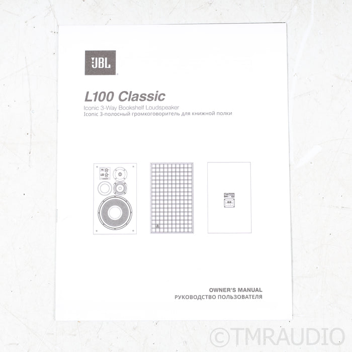 JBL L100 Classic Bookshelf Speakers; Stands