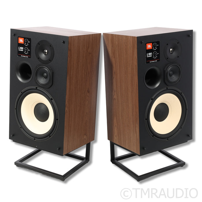 JBL L100 Classic Bookshelf Speakers; Stands