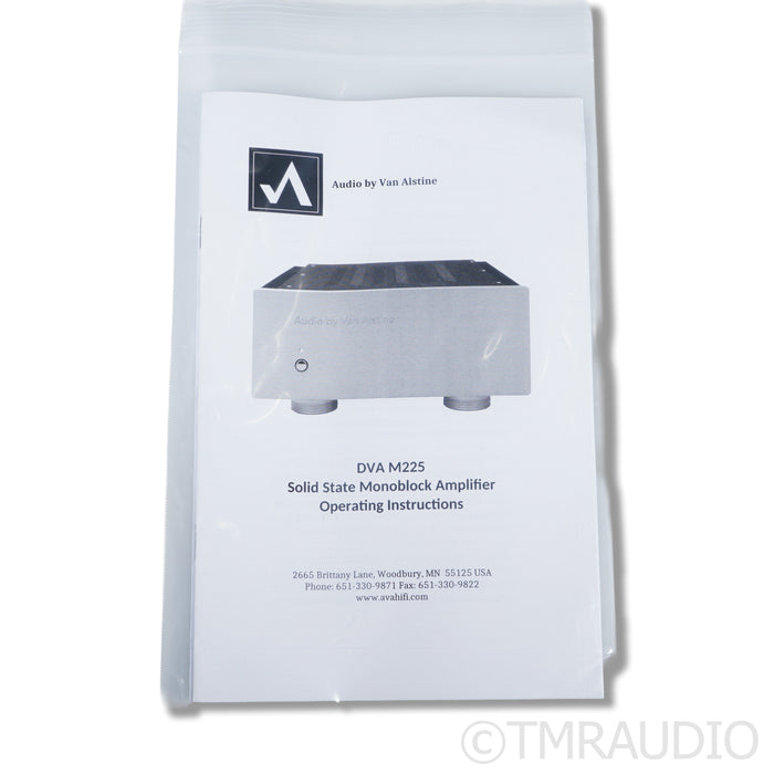 Audio by Van Alstine DVA M225 Monoblock Power Amplifiers