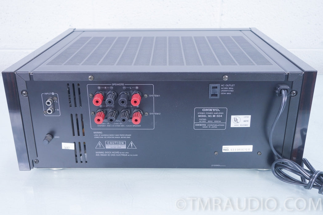 Onkyo Integra M-504 Stereo (Dual Mono) Power Amplifier