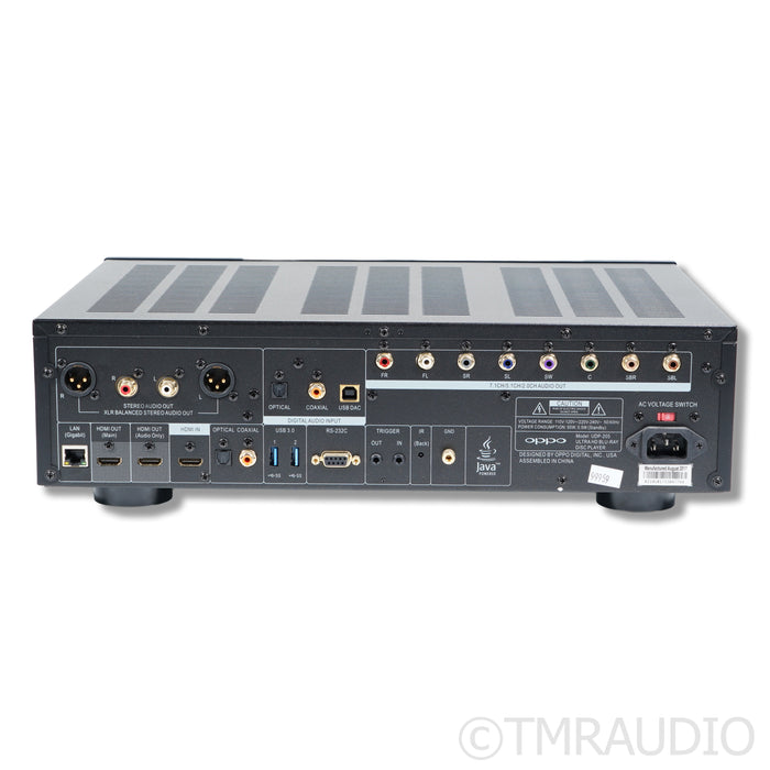 Oppo UDP-205 UltraHD Universal Disc Player; SACD / CD