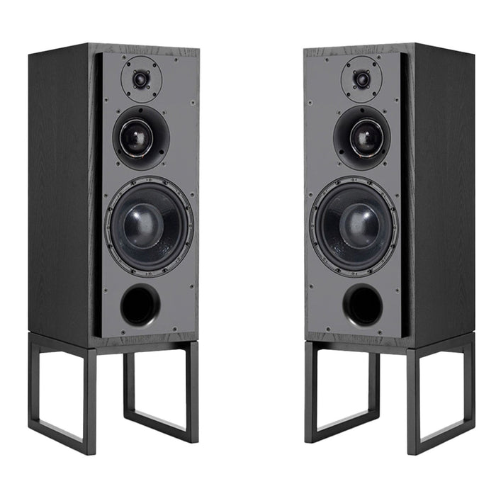 ATC SCM50ASL Monitor Active Speakers; Black Ash Pair with included stands