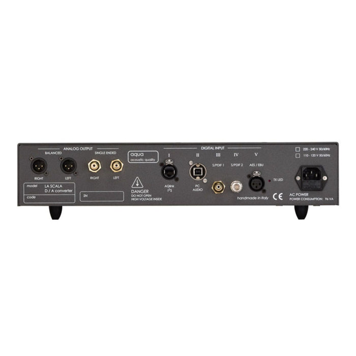 Aqua La Scala MkIII Optologic DAC rear panel, inputs and outputs