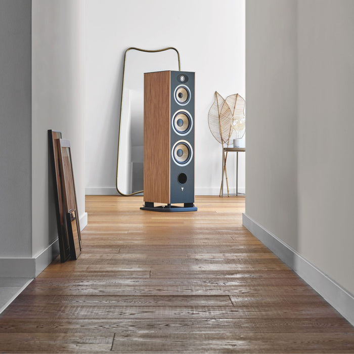 Focal Aria Evo X No. 4 Floorstanding Speakers, Prime Walnut lifestyle shot
