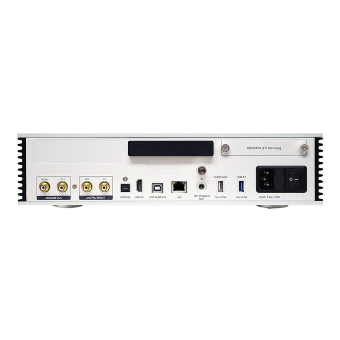 Aurender A1000 Network Streamer & DAC rear panel, inputs and outputs