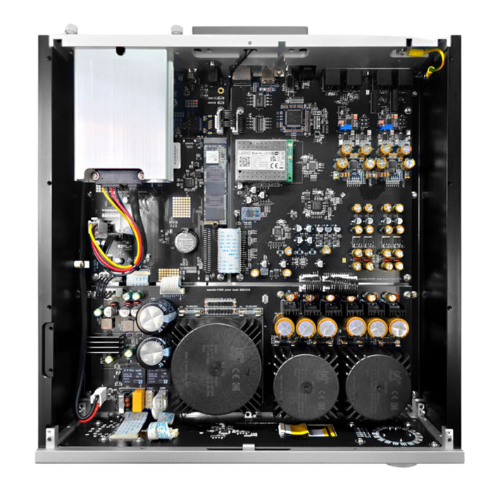 Aurender A1000 Network Streamer & DAC top view with cover removed, internal components