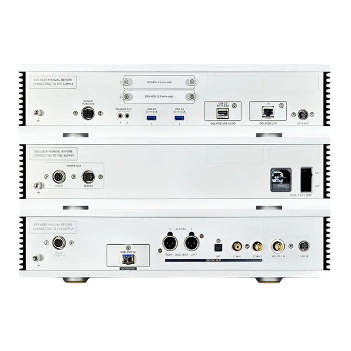 Aurender N50 Music Server Streamer rear panel, inputs and outputs