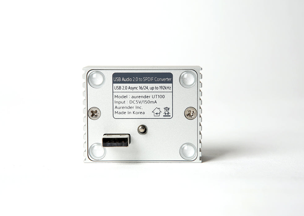 Aurender UT100 USB-to-Optical Converter; Silver
