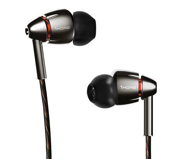 1More Quad Driver In-Ear Headphones; Gray (New)