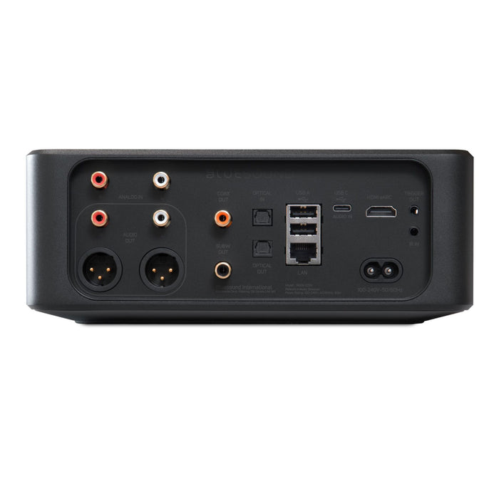 Bluesound Node Icon Wireless Music Streamer rear panel, inputs and outputs