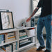 Bluesound Node (N132) Wireless Network Streamer lifestyle view, in listening room